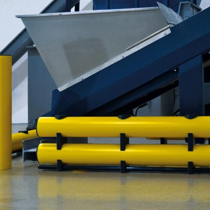 Kunststof aanrijdbeveiliging dubbele railing plus PTH