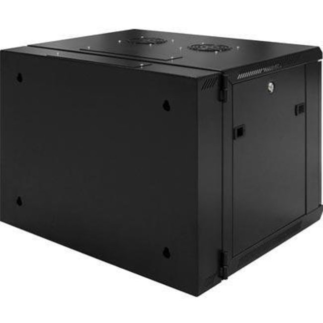 PATCHKAST 12U Wandkast - kantelbaar - met glazen deur