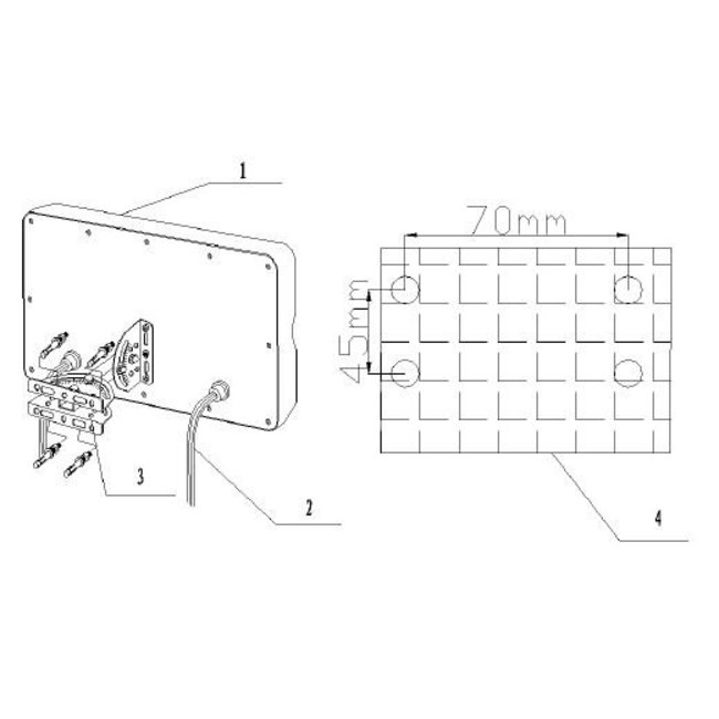 Panel antenna 6 x 6 MIMO 2,4GHz/5GHz op=op