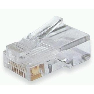 SPLITTER RJ45 connector, doorzichtig, 8 polen (zak 100st.)