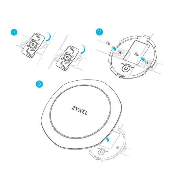 ZyXEL ZyXEL Plafondbevestiging voor AccesPoint (5x2/verpakking)