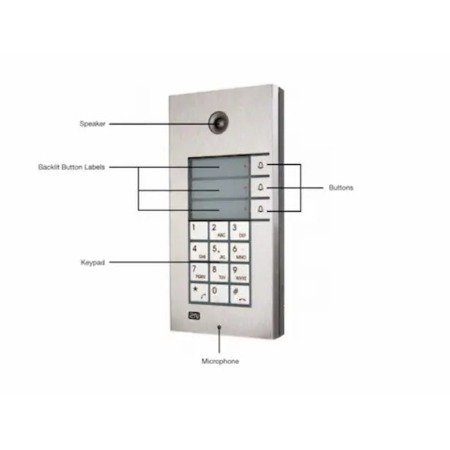 2N 2N IP Vario avec 3 boutons et clavier