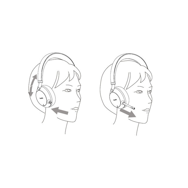 Yealink Yealink BH76 zwarte bluetooth headset USB-C TEAMS standaard