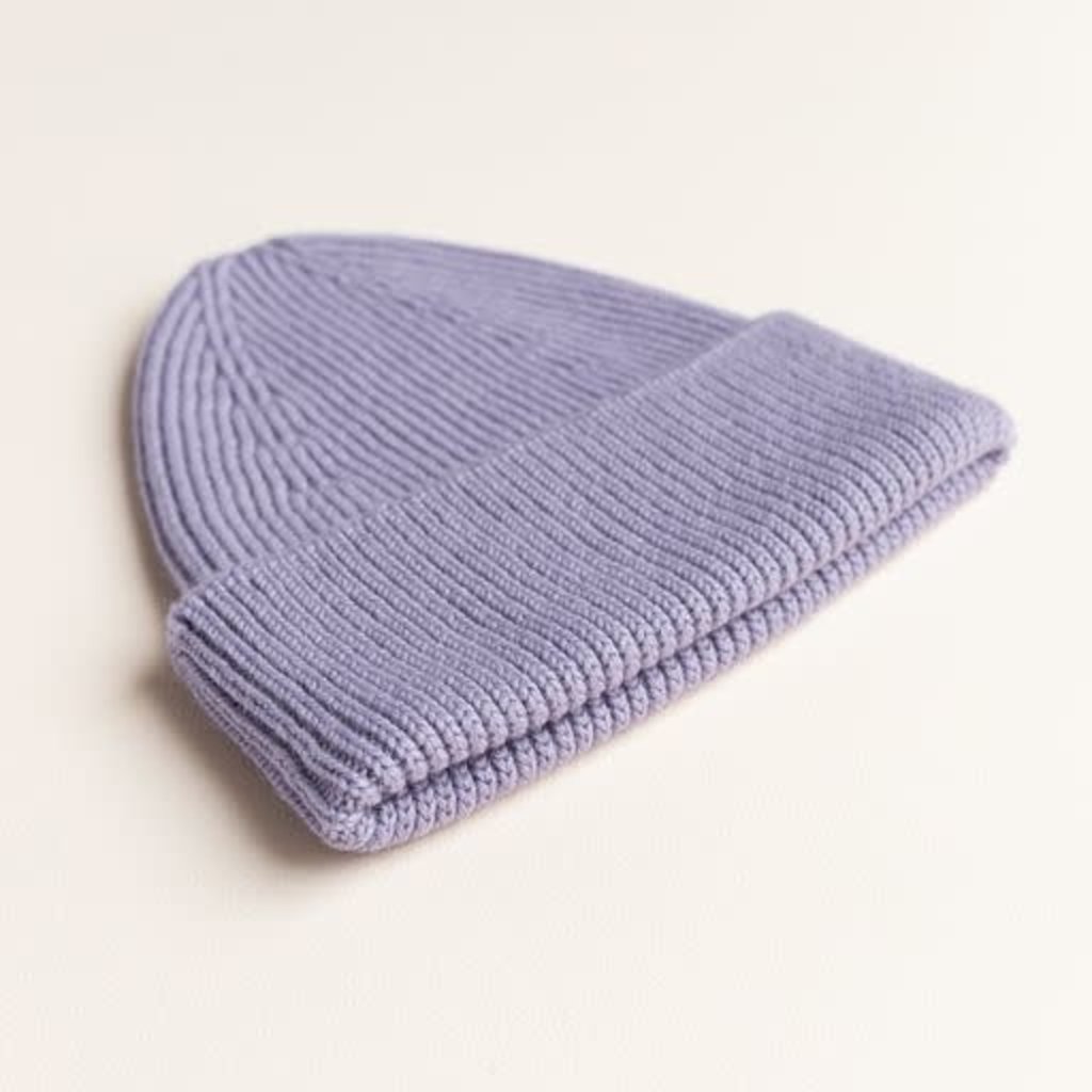 Hvid Beanie Fonzie Lilac