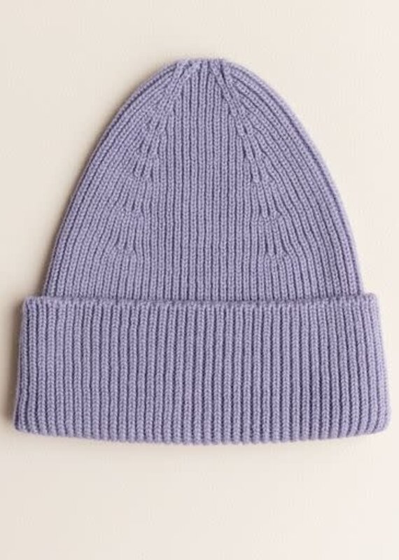 Hvid Beanie Fonzie Lilac
