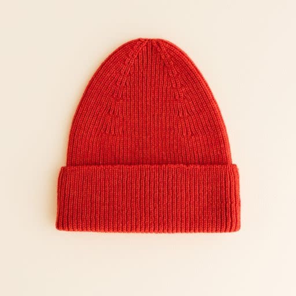 Hvid Beanie Fonzie Red