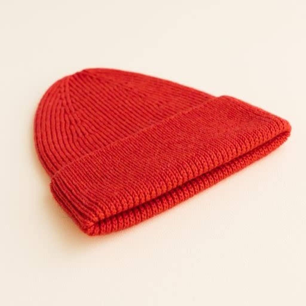 Hvid Beanie Fonzie Red