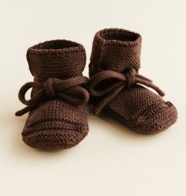 Hvid Booties Dark Brown