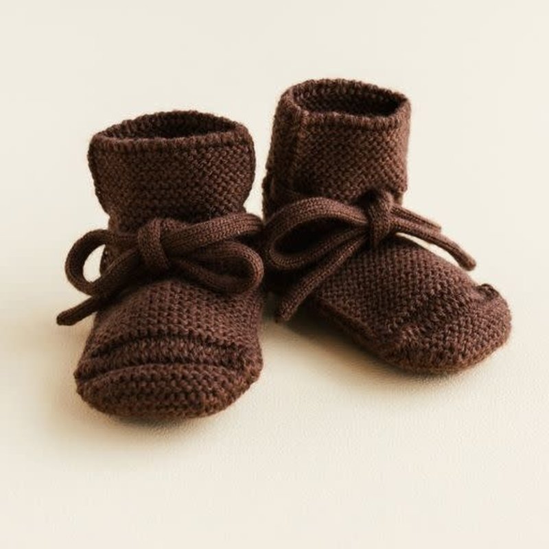 Hvid Booties Dark Brown