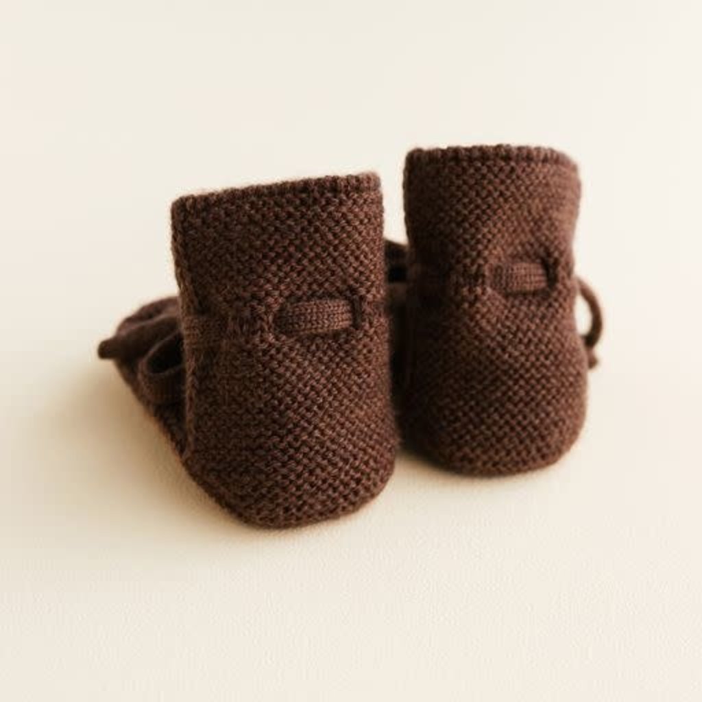 Hvid Booties Dark Brown