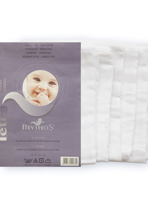 Mythos Tetra Doeken Katoen Set 6 St. 70x70 Wit
