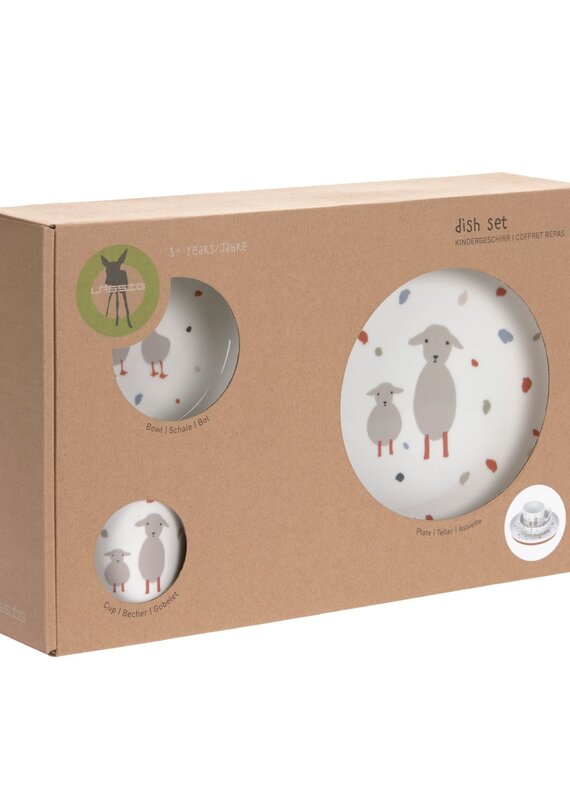 Laessig Eetset Porselein/silicone Tiny Farmer Sheep/Goose