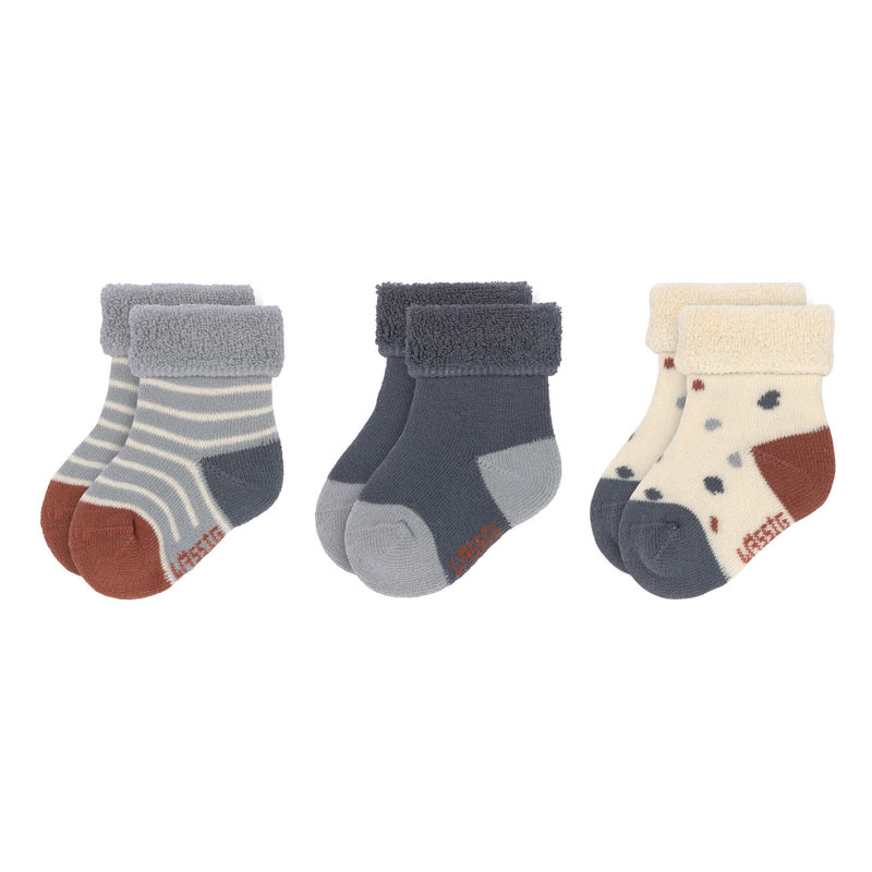 Laessig Newborn Sokjes 3 paar Tiny Farmer Blue | 12-14