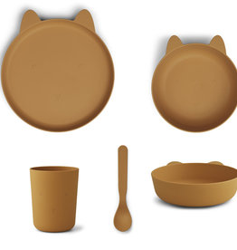 Liewood Paul tableware set Rabbit mustard