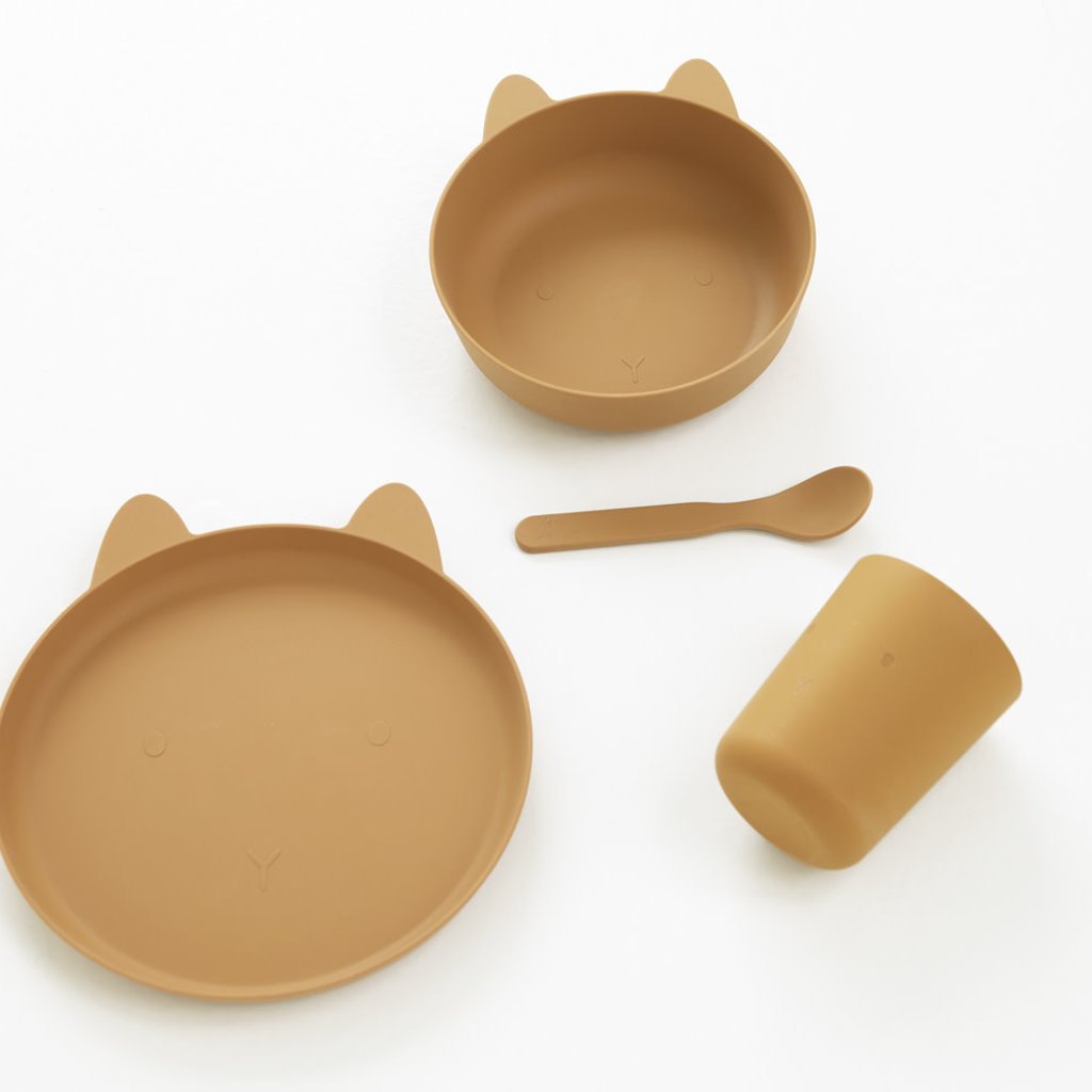 Liewood Paul tableware set Rabbit mustard