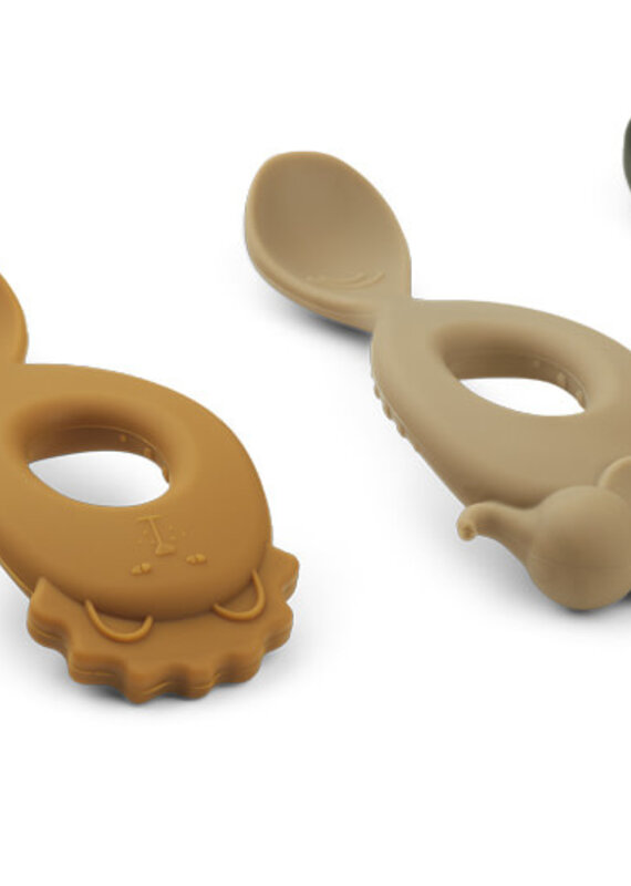 Liewood Liva Silicone Spoon 4-Pack Safari/blue multi mix