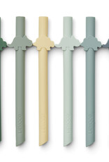 Liewood Badu straw 10-pack Dino/Surf blue multi mix