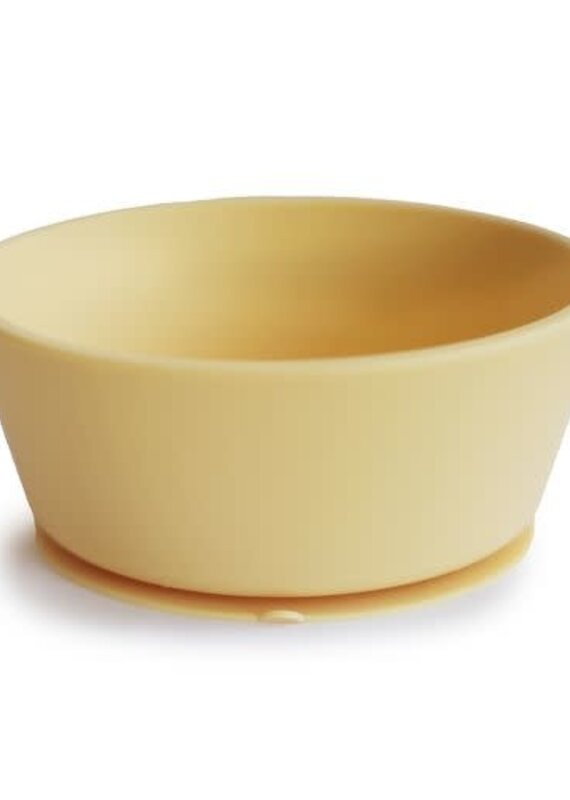 Mushie Silicone Kom met Zuignap - Pale Daffodil