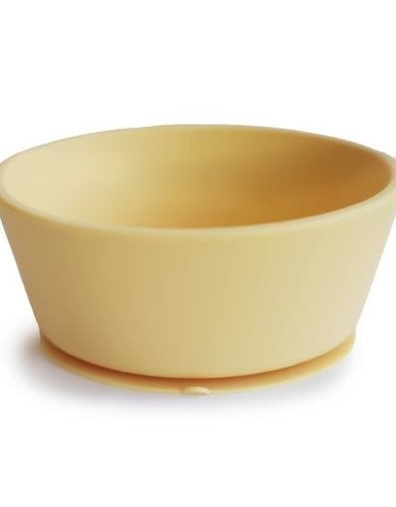 Mushie Silicone Kom met Zuignap - Pale Daffodil