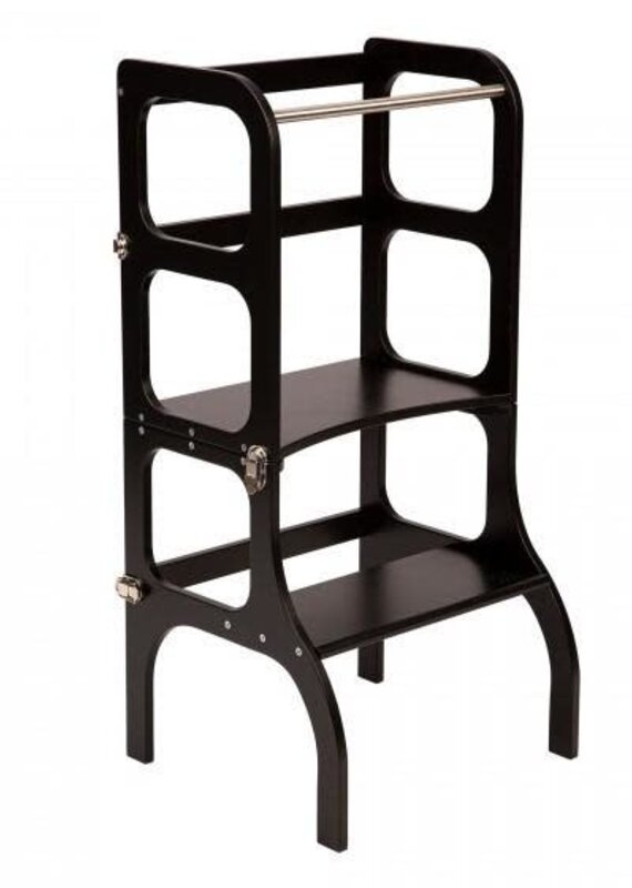 Ette Tete Houten Leertoren Step Up  - Zwart