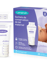 Lansinoh Bewaarzakjes voor borstvoeding 25st.- Sachets de conservation du lait maternel 25 pcs