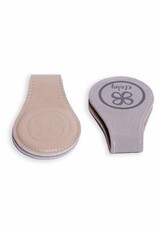 Cloby Leather Clips Beige