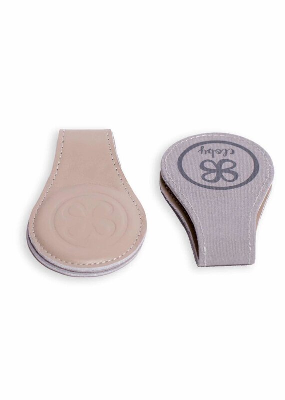 Cloby Leather Clips Beige