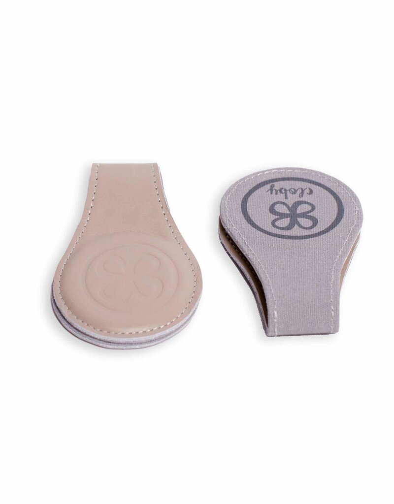 Cloby Leather Clips Beige