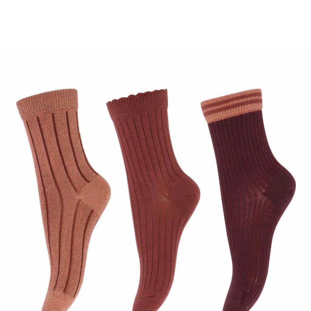 mp Denmark Abby 3-pack socks Grape Skin