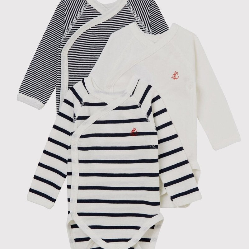 Petit Bateau 2 Overslagbody's Gestreept Lange Mouwen