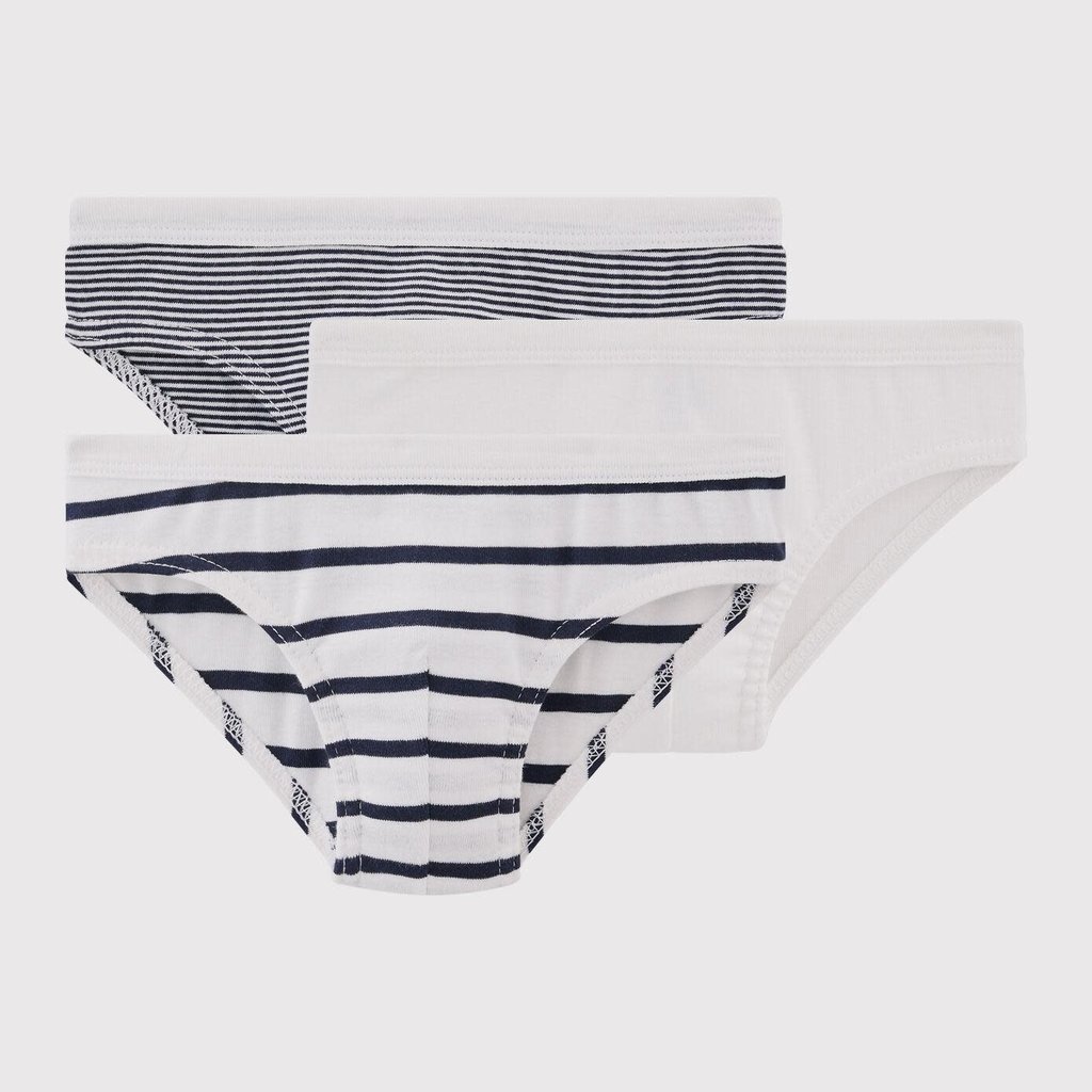 Petit Bateau Slips Navy/Gestreept 2-pack