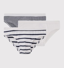 Petit Bateau Slips Navy/Gestreept 2-pack