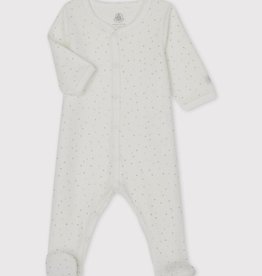 Petit Bateau Pyjama met voetjes Sterren Wit | PREM