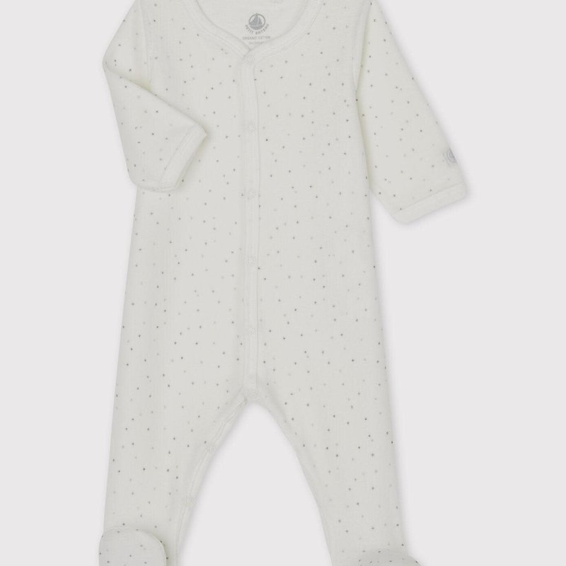 Petit Bateau Pyjama met voetjes Sterren Wit | PREM