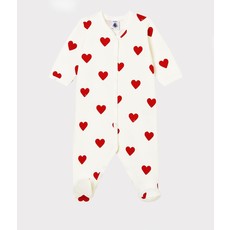 Petit Bateau Pyjama met voetjes Rode Harten