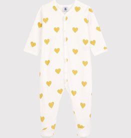 Petit Bateau Pyjama met voetjes Gele Harten