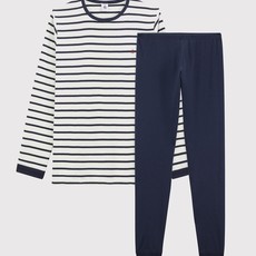 Petit Bateau Pyjama Lang 2-delig Navy/Gestreept