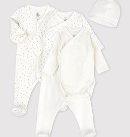 Petit Bateau Newborn Set Wit/Sterren