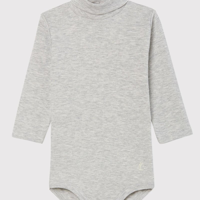 Petit Bateau Body Rolkraag Grijs