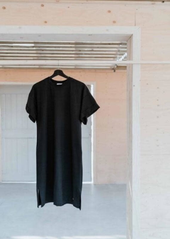 Noubased Katoenen Jurk Korte Mouwen Black
