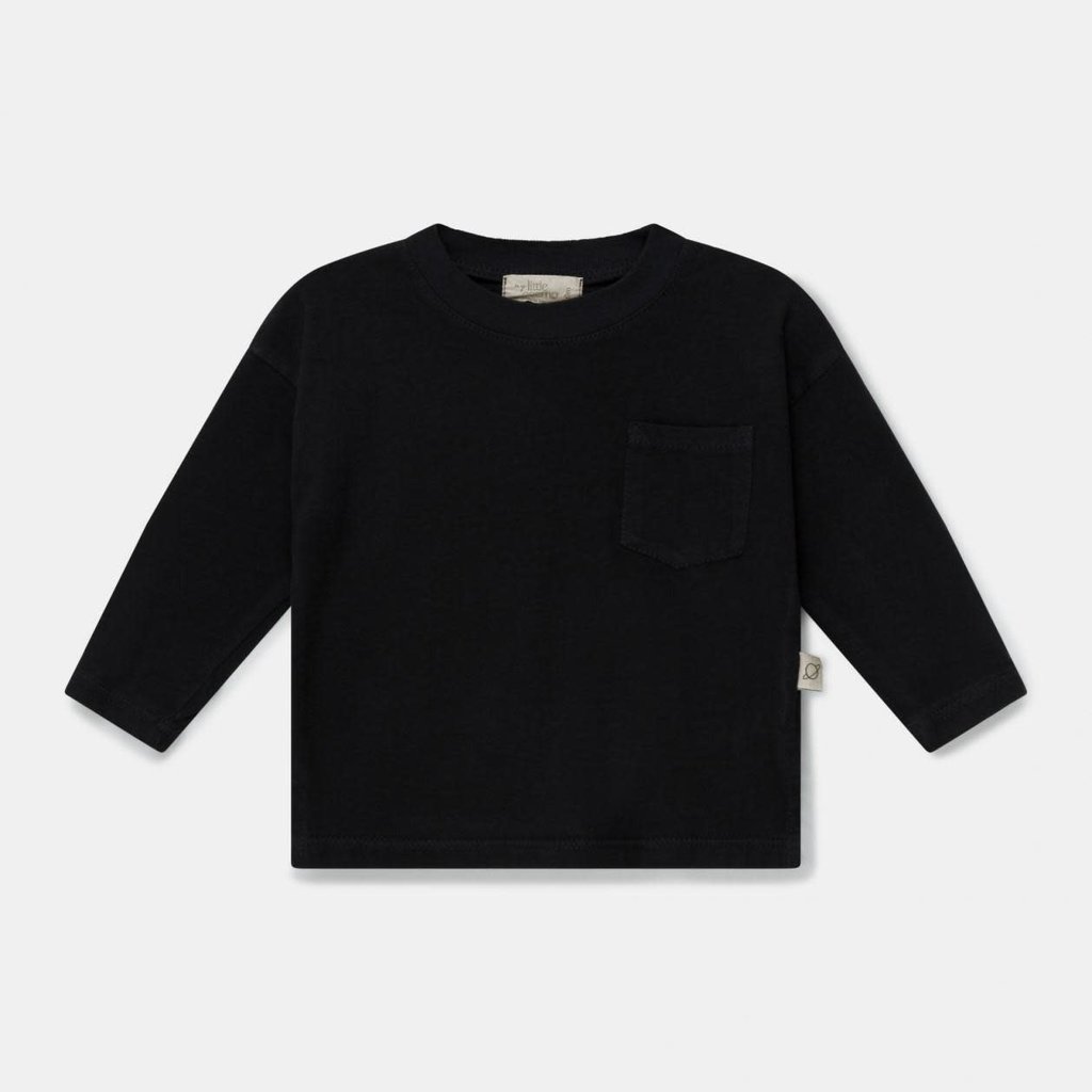 My Little Cozmo organic baby basic t-shirt plain knit - Dark Grey
