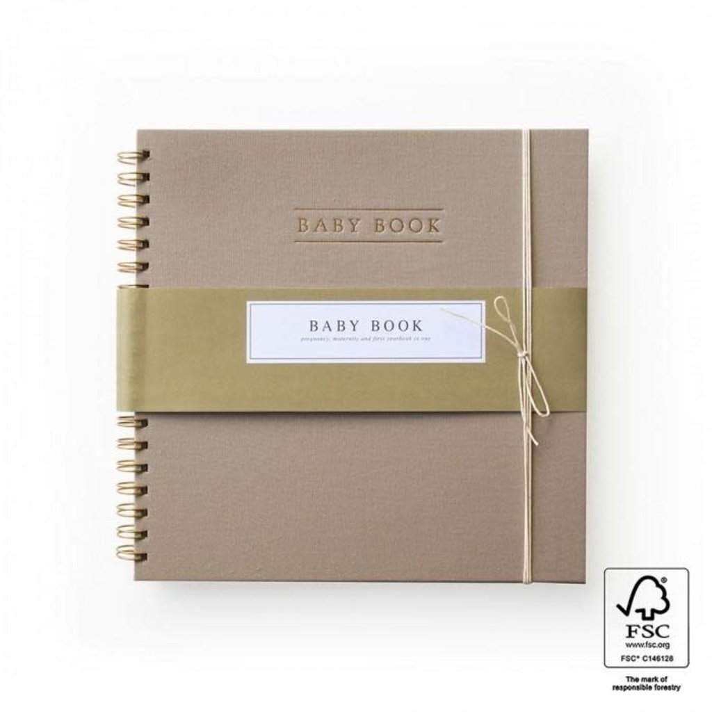 House Of Products Baby Book - Linen Taupe