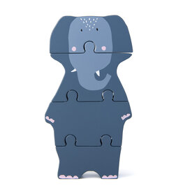 Trixie Wooden body puzzle - Mrs. Elephant