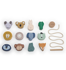 Trixie Wooden animal lacing beads