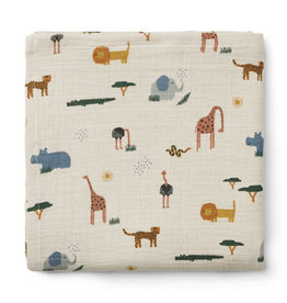 Liewood Ben Muslin Swaddle Print All Together / Sandy