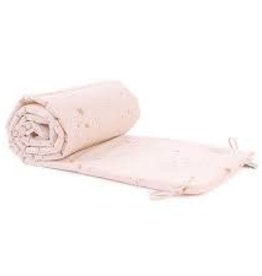 Nobodinoz Nest cot bumper • gold stella dream pink