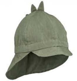 Liewood Gorm linen sun hat Dino faune green