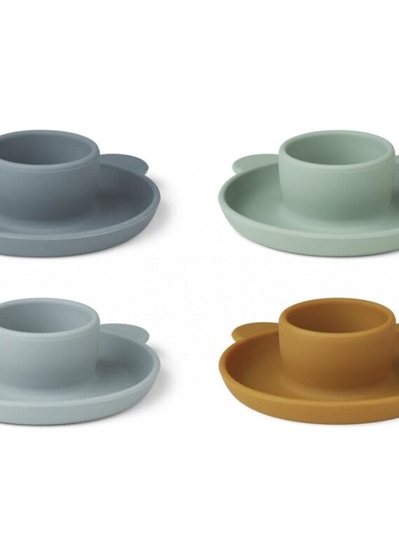 Liewood Janus Eierdopje 4-pack Mr, Bear blue multi mix