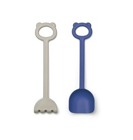 Liewood Hilda Shovel & Rake Surf Blue/Mist Mix