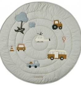 Liewood Gitta activity blanket Vehicles/dove blue mix